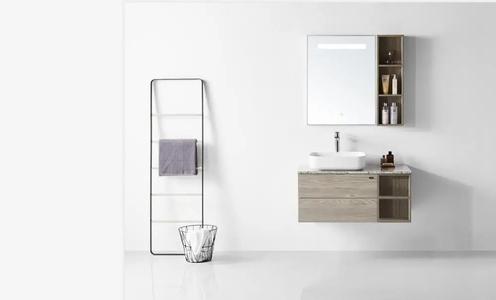 new model 35.5 inch bathroom vanity with big size medicine cabinet
