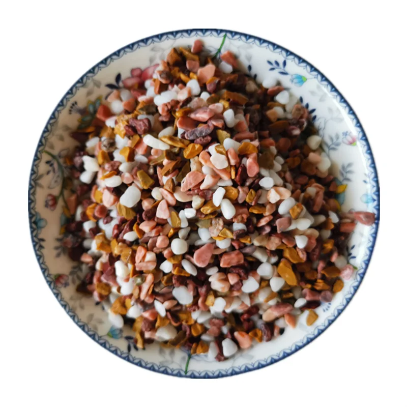 Yellow Color Natural Stone Material marble chippings pebble stone