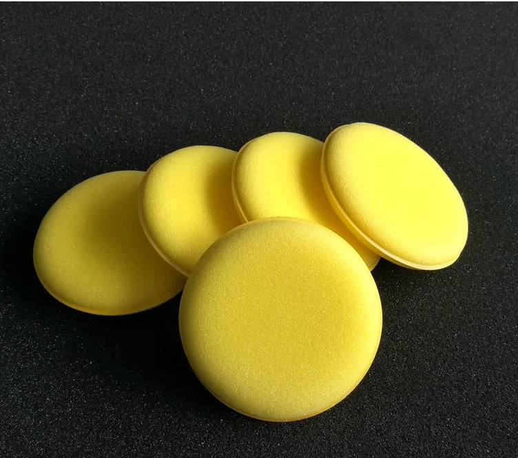 Pressing Mono layer Sponge Waxing Pads For Car Care Foam Applicator Yellow Sponge