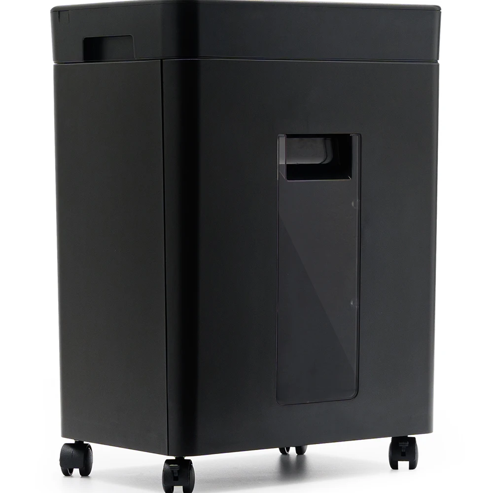 8 Sheets commercial paper shredder Motor 20L High confidentiality level P-5 Manual feed 2*12mm For home office use