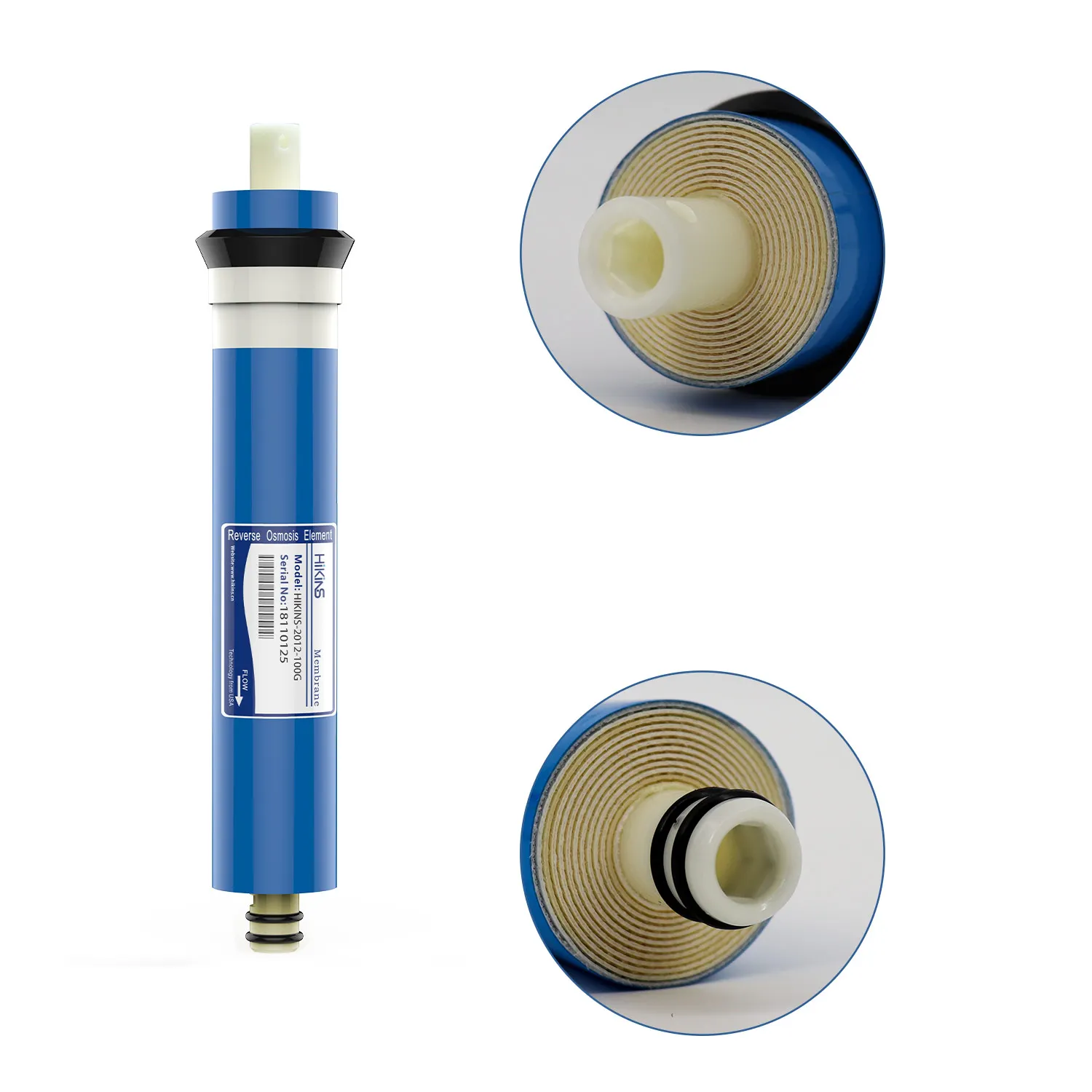 Hikins Hydranautics 8040 100 GPD Nanofiltration HJC CSM LG 4040 Price RO Water Purifier Spare Parts Filmtec Vontron Membrane