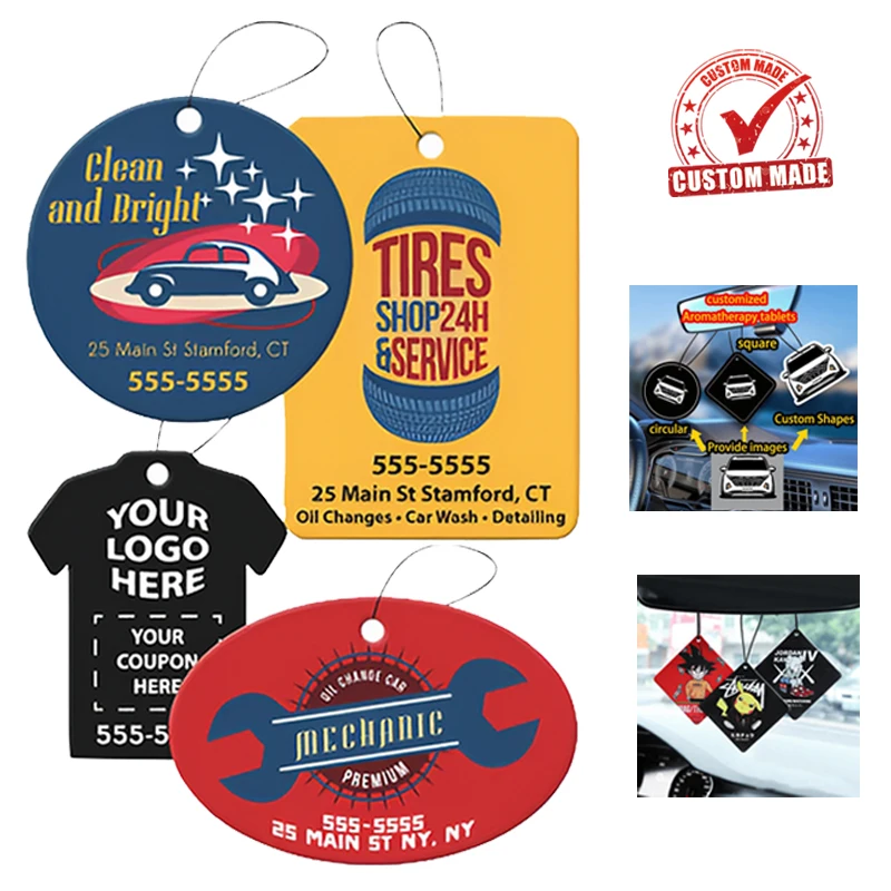 Custom Air Freshener for Car With Logo Custom Shape Design Paper Air Freshener Custom Car Air Freshener For Promotional Gifts