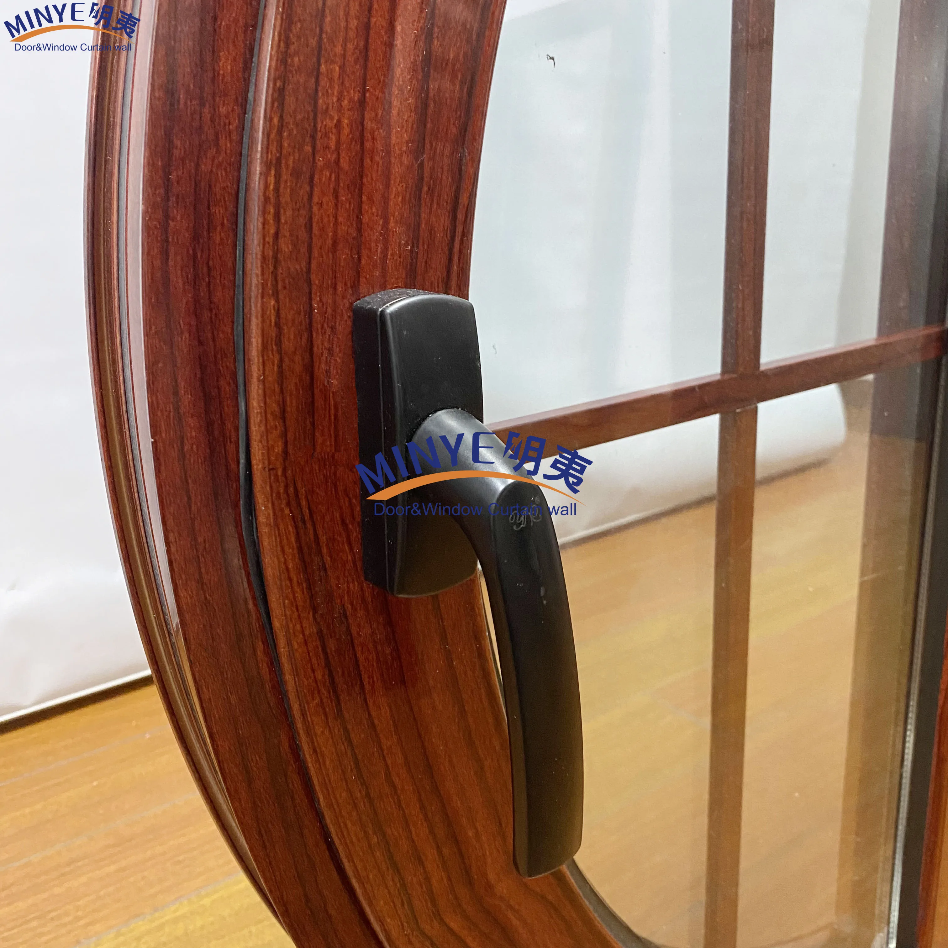 Aluminum alloy glass round window, one-click opening, easy operation, ventilation and lighting