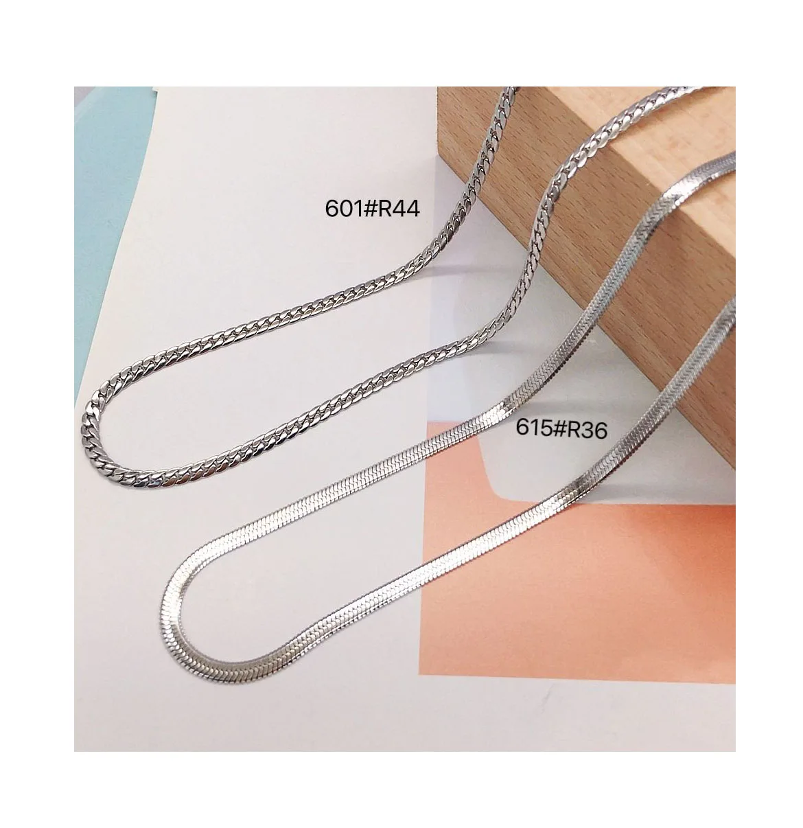 TTM XuPing 14k Gold Jewelry Wholesale Stainless Steel Flat Snake Chain Trendy Combination Double