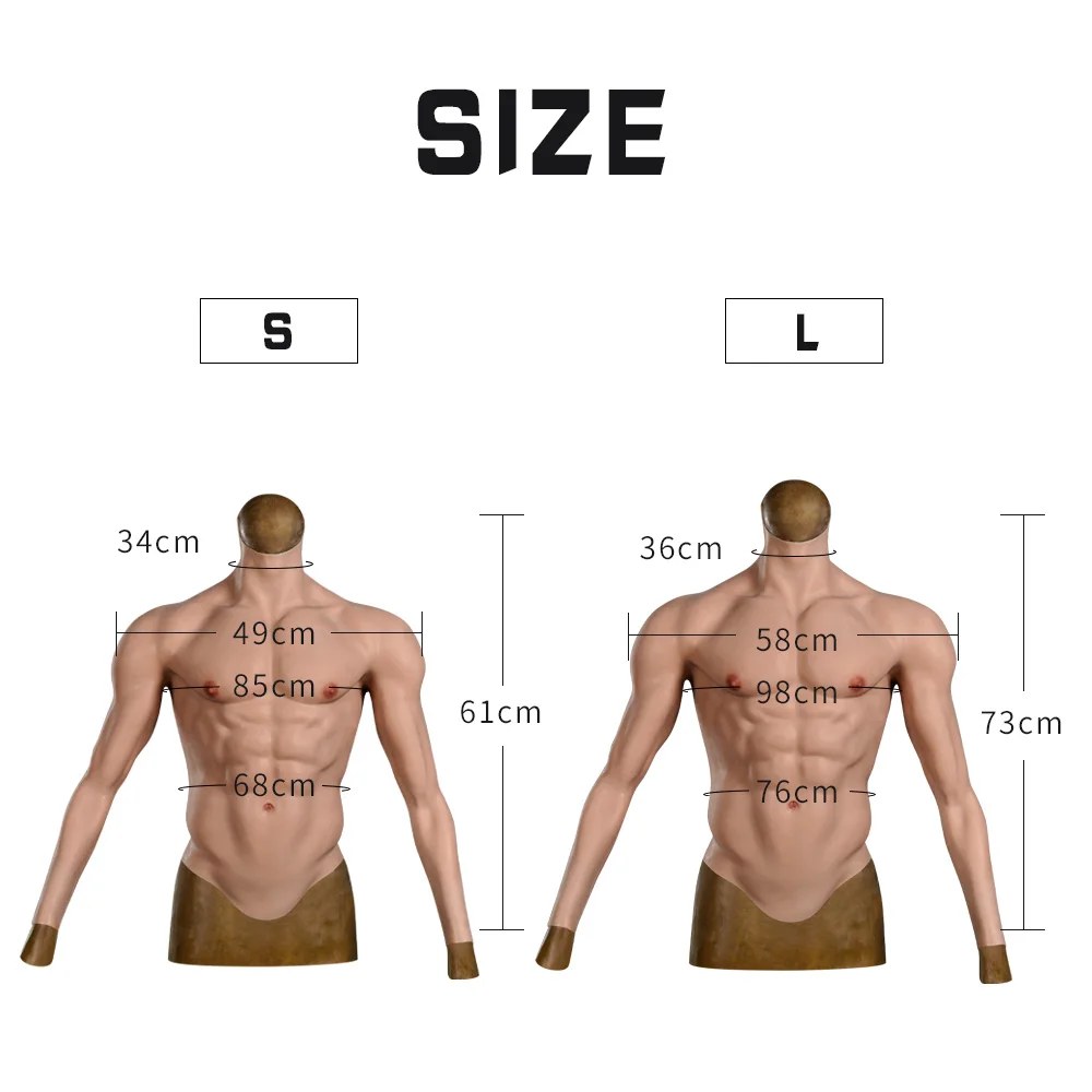 8th Generation Realistic Abdominal Muscle Suit For Men Fake Chest Muscle Silicone Muscle Suit Cosplay