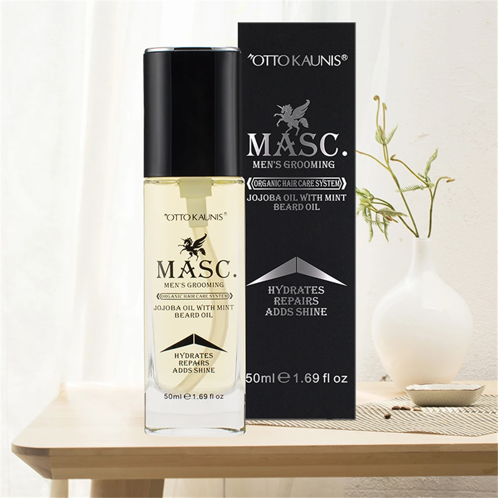 
OEM Men Grooming Organic 100% Natural Jojoba Oil Soften and Refresh Beard Oil Men 