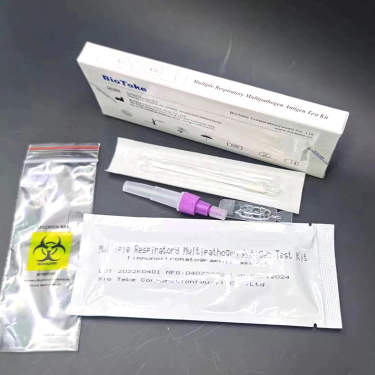 Free Sample CE ISO13485 Respiratory Multipathogen Rsv Flu A/B 4 in 1 Combo Rapid Test Antigen Self Test Kit