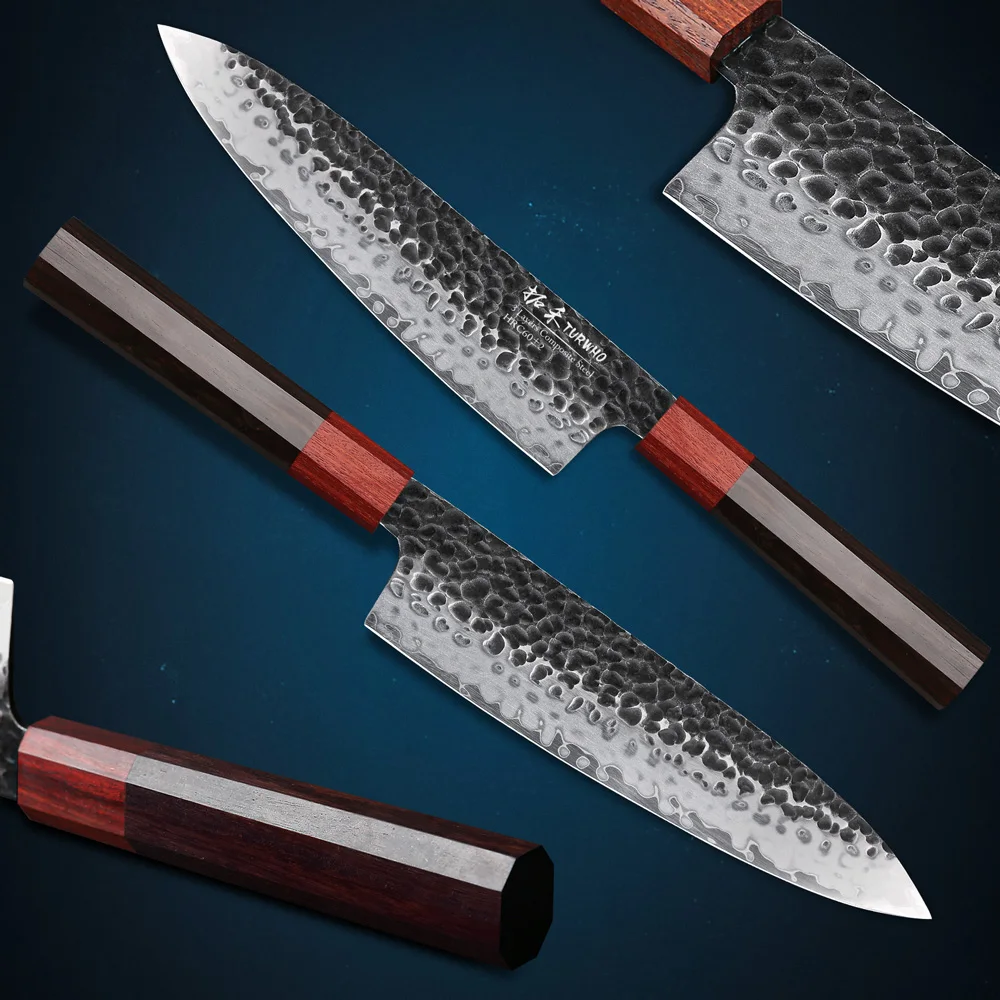 Handmade Forged 3 Layers Blade AUS-10 Steel Japanese Kitchen Chef Knives