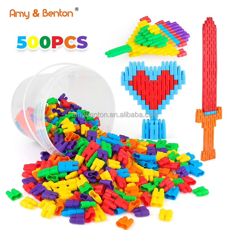 Amy & Benton Kids Mini Building Blocks Kids STEM Toys Educational Interlocking Construction Plastic Building Set Toys