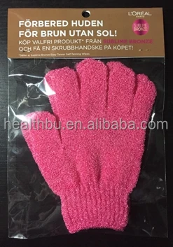Wholesale Nylon exfoliating body cleaning bath gloves Body Scrubber Shower Exfoliating Bath Gloves