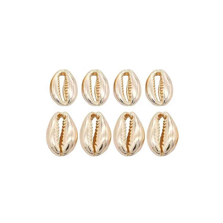 Custom Diy Jewelry Findings 14k Gold Plated Conch Pendant Bracelet Necklace Earrings Jewelry Making Charms