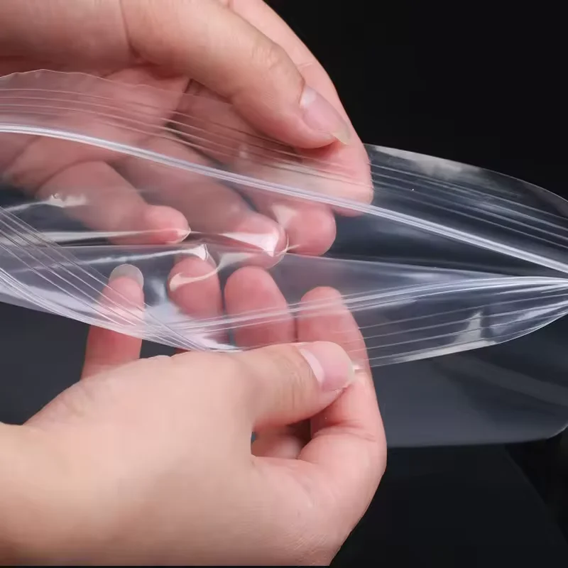 100% New Raw Material Wholesale LDPE PE Ziplock PackingTrash Pp Bag Flat Bottom Clear Plastic Bags