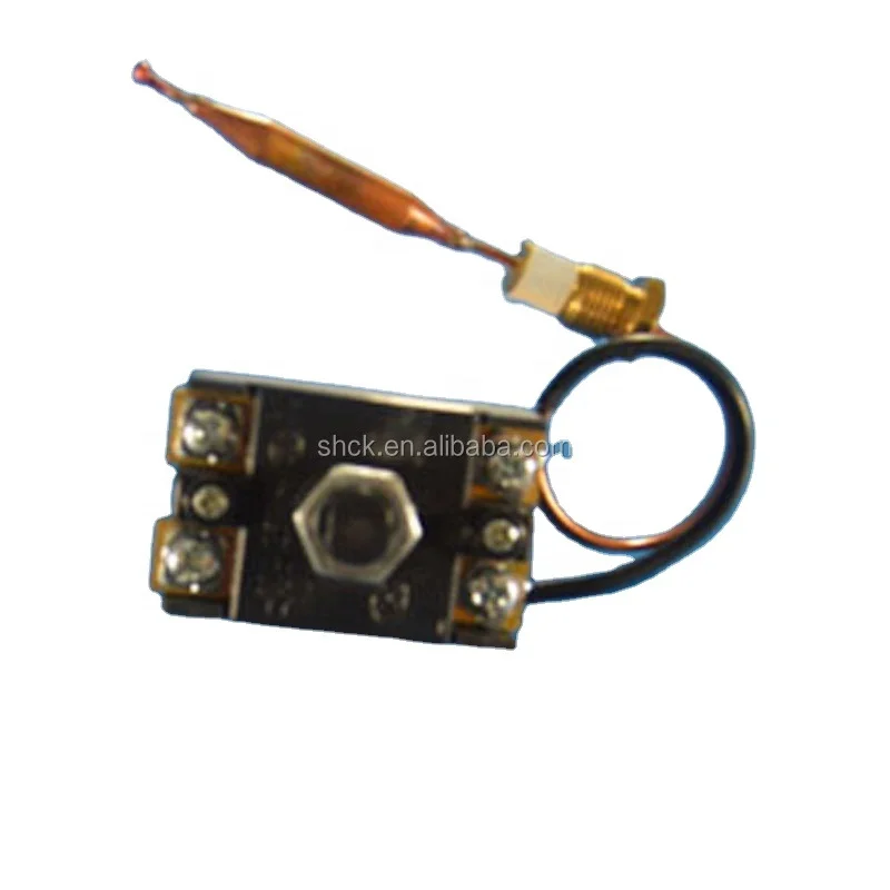 Manual reset capillary thermostat