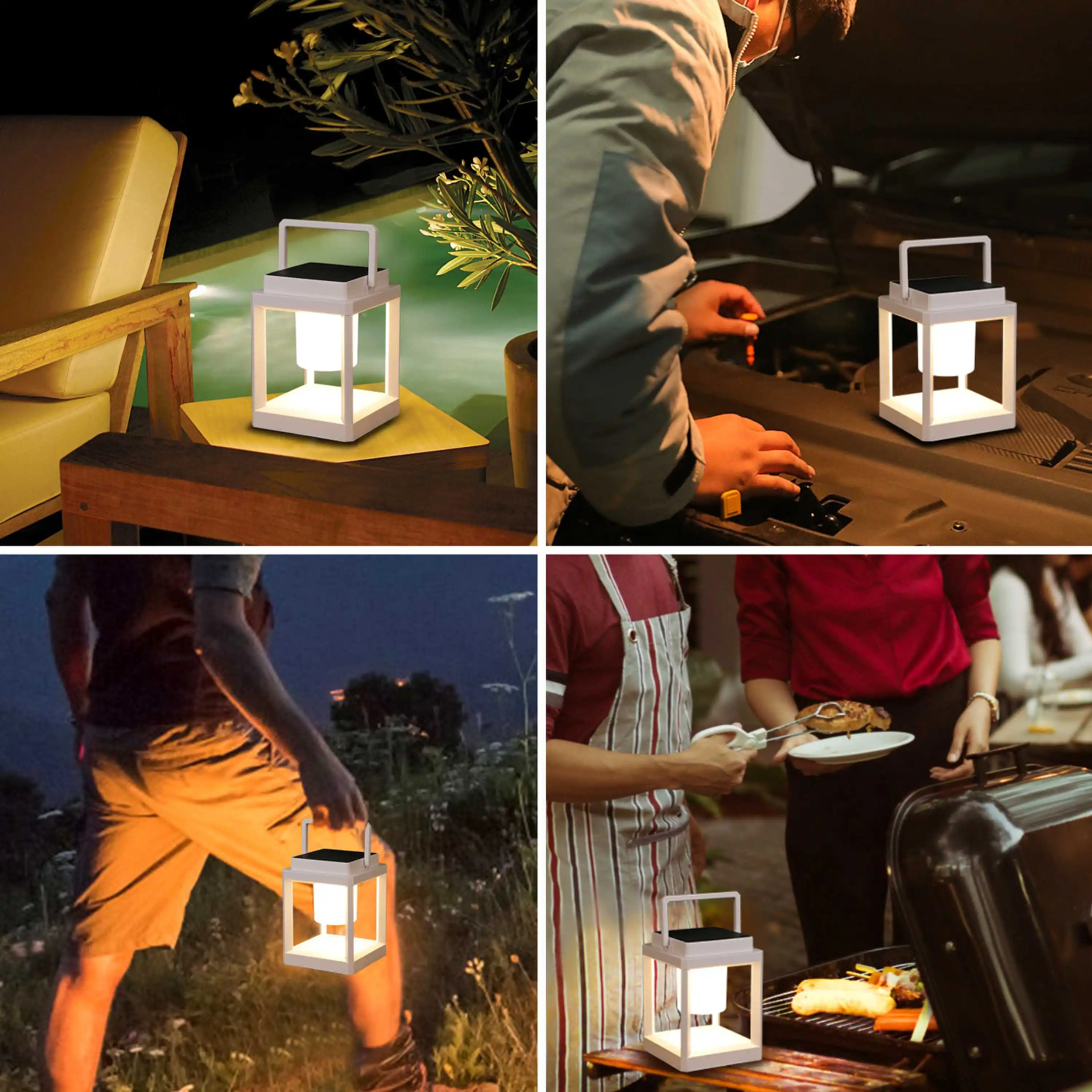 Multifunctional LED Portable Solar Camping Lantern Light Rechargeable Indoor Reading or Garden Outdoor Solar Light
