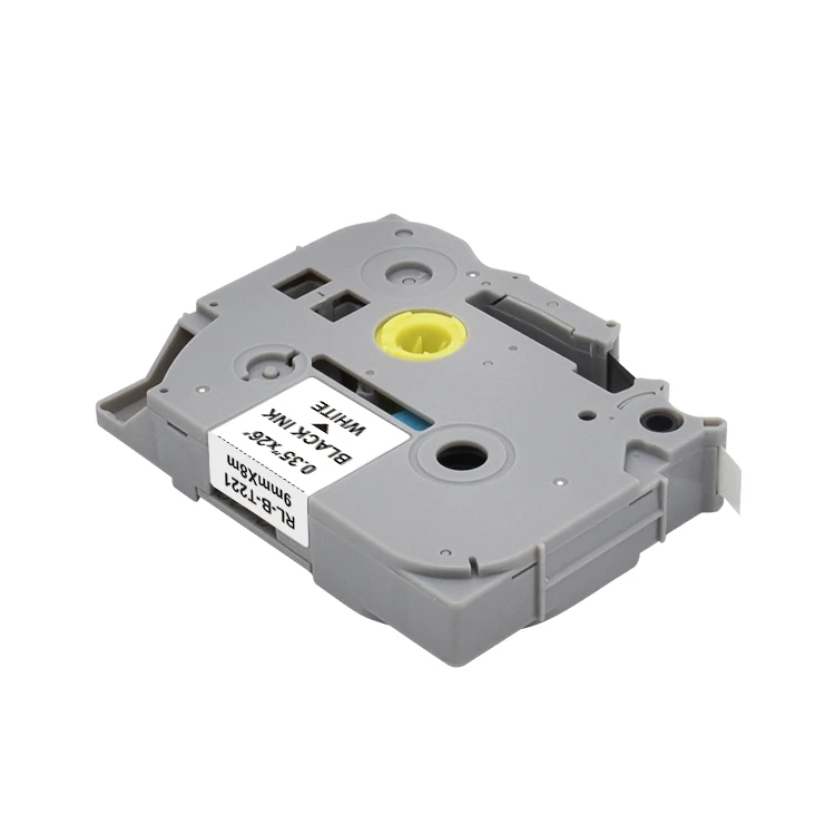 TZ 221 Tze221  9mm*8m Black On White Laminated Compatible brother p-touch tze-221