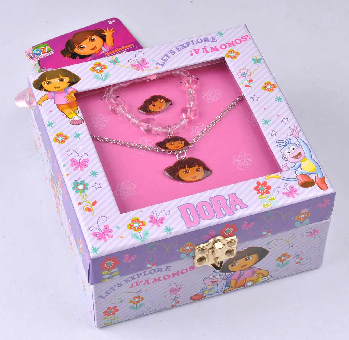 
2015 dora nickelodon hair elastic bands and mirror with bag 