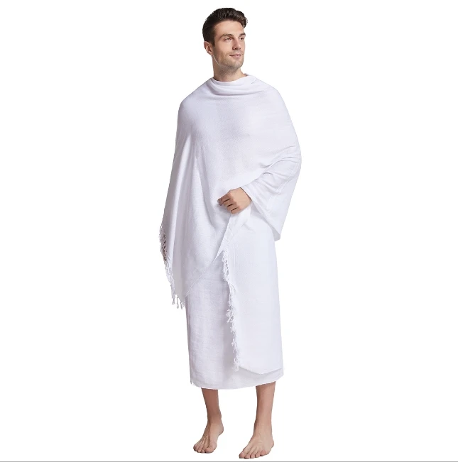 Wholesale high quality lightweight durable sanitary microfiber Muslim Arab Menihram hajj towels