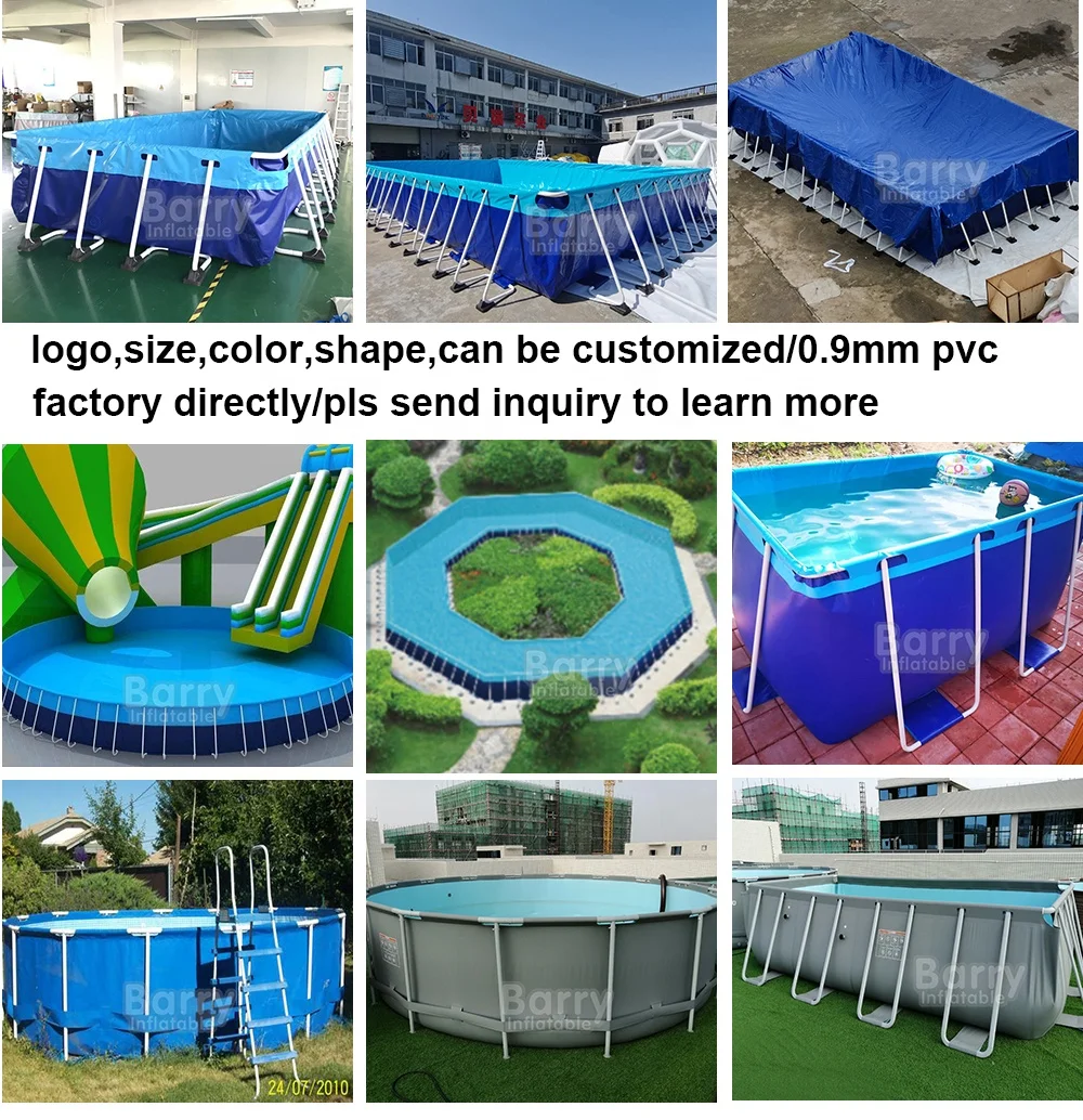 2023 pools swimming outdoor metal frame steel round swimming pools piscina outdoor rectangle above ground pool