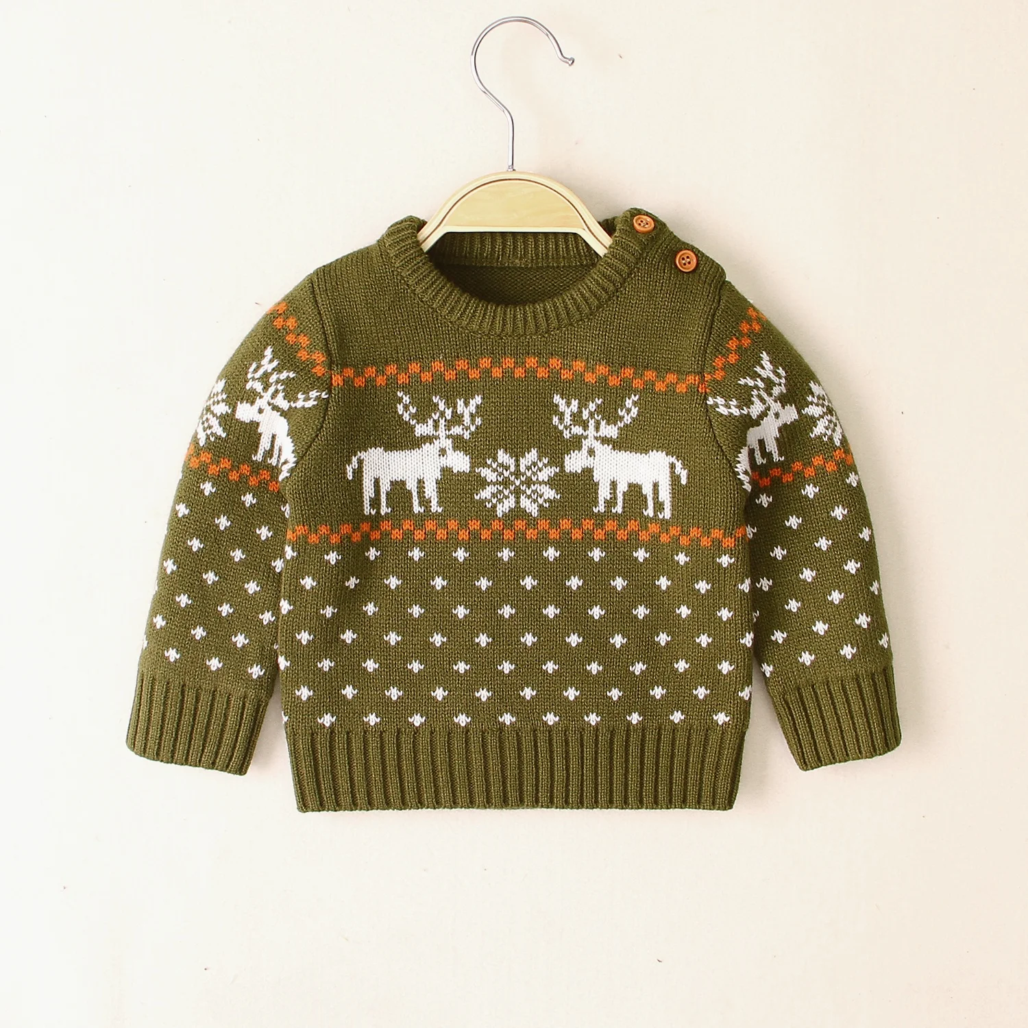 
2021 New Arrivals Baby Clothes Christmas Long Sleeve Knitted Sweater Infant Winter Autumn Clothing 