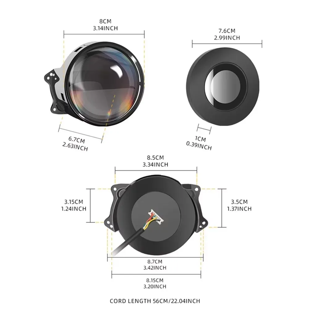 LED Dynamic Car Headlights 12-36V Car Demon Eye Headlight Remote Control Car Devil Eyes Headlight Retrofit Kit Auto Accessories