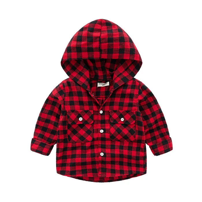 Wholesale Kids High Quality Long Sleeve Plaid Kids Clothing Boys Skull 100% Organic Cotton Children Running T-Shirt
