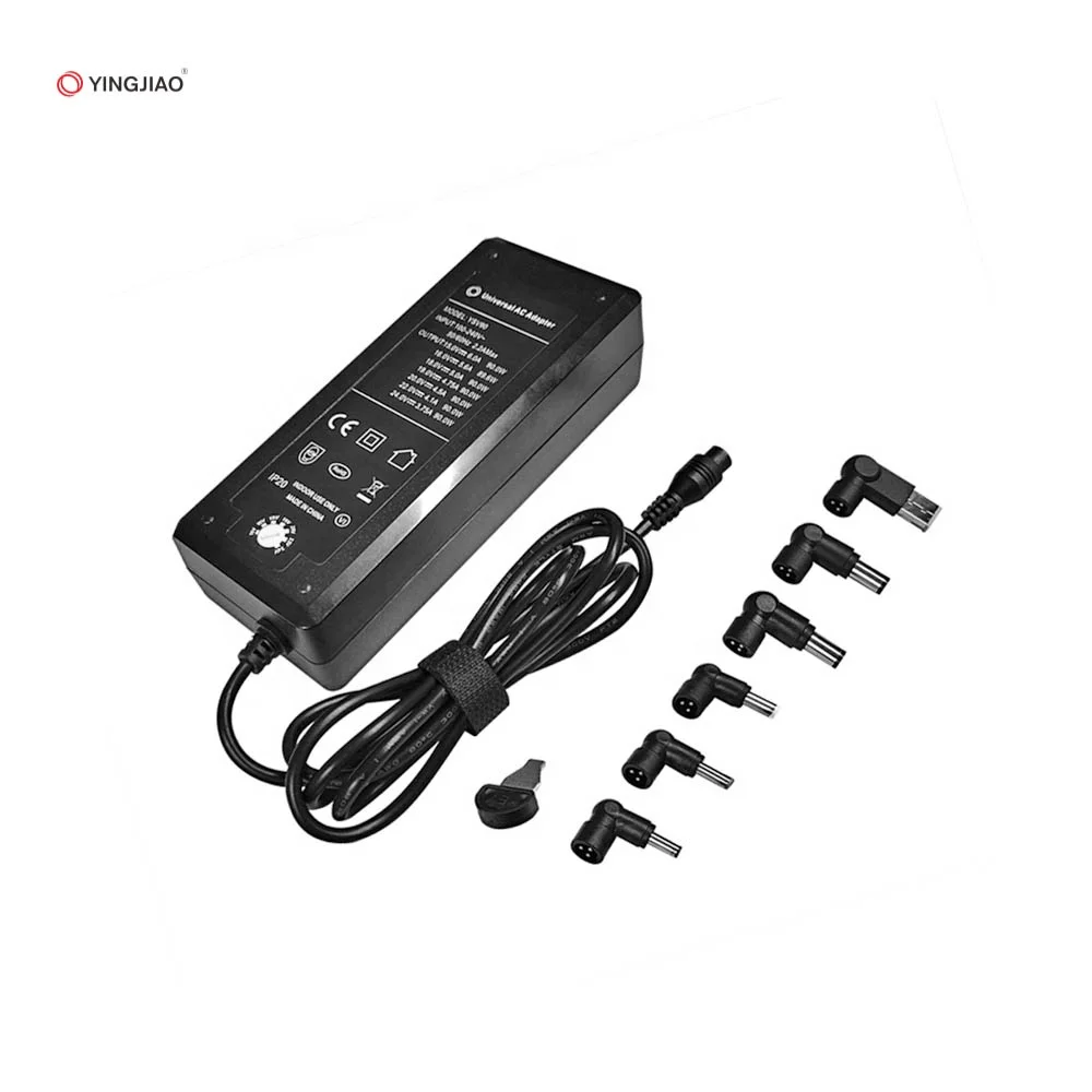 Yingjiao AC to DC 15 Volt 16V 18V 19V 20V 22V 24V Power Supply 90W Multi Voltage Plugs Laptop Power Adapter