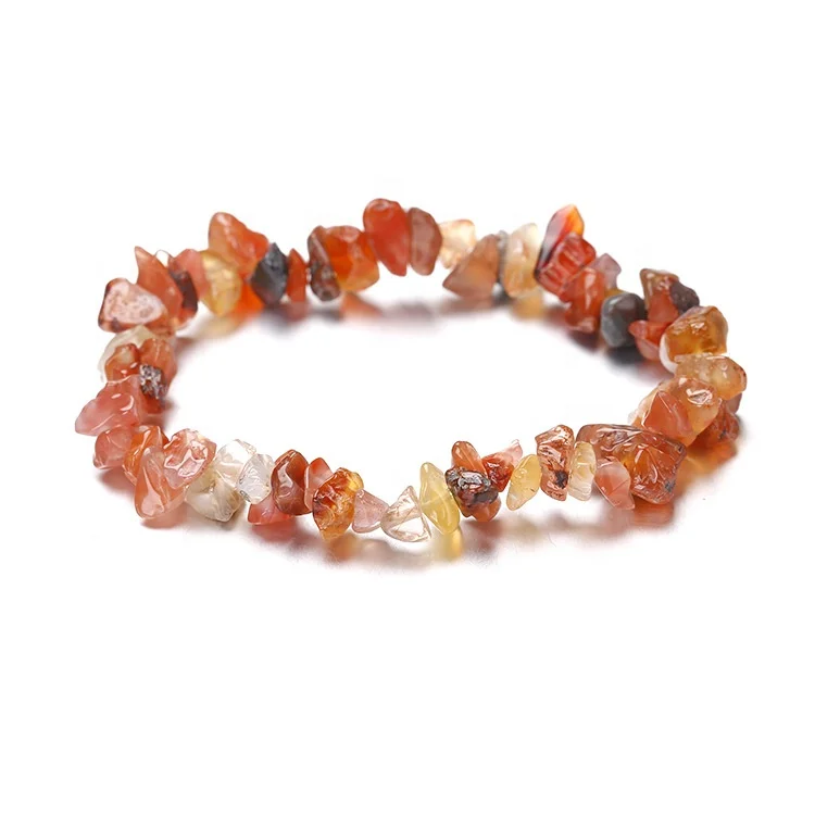 Summer Fashion Natural Gemstone Bracelets Crystal Healing Irregular Chips Beads Stretch Bracelets