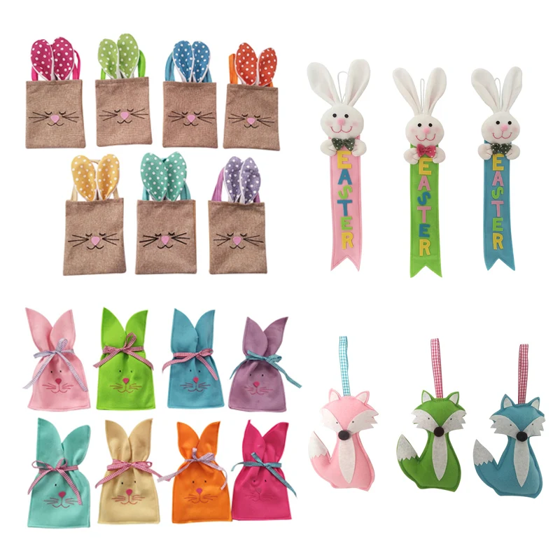 easter egg candy bunny basket rabbit treat bag easter decoration