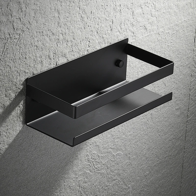 304 stainless steel self adhesive shower shelf black shower caddy with hooks bath storage shelf