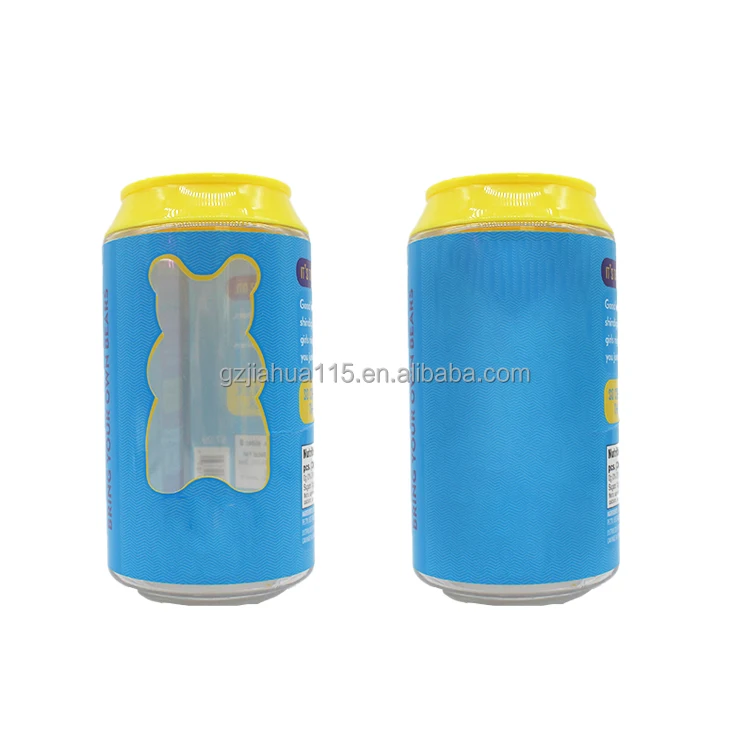 Transparent plastic cola can packaging beauty egg food toy with screw lids