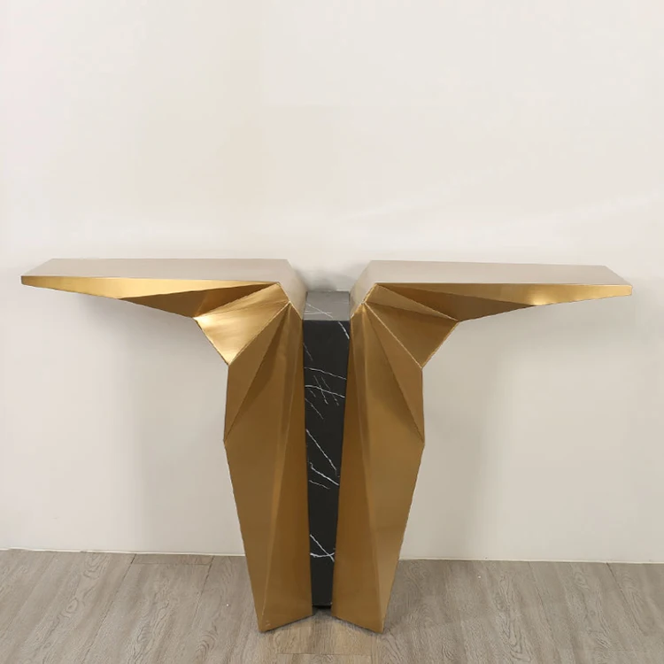 Light luxury modern marble living room decoration cabinet wall console table