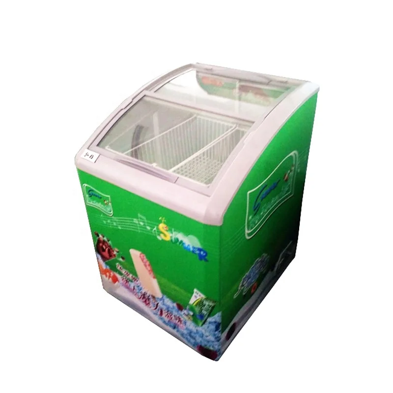 Морозильная камера для мороженого компактная Коммерческая со стеклянными