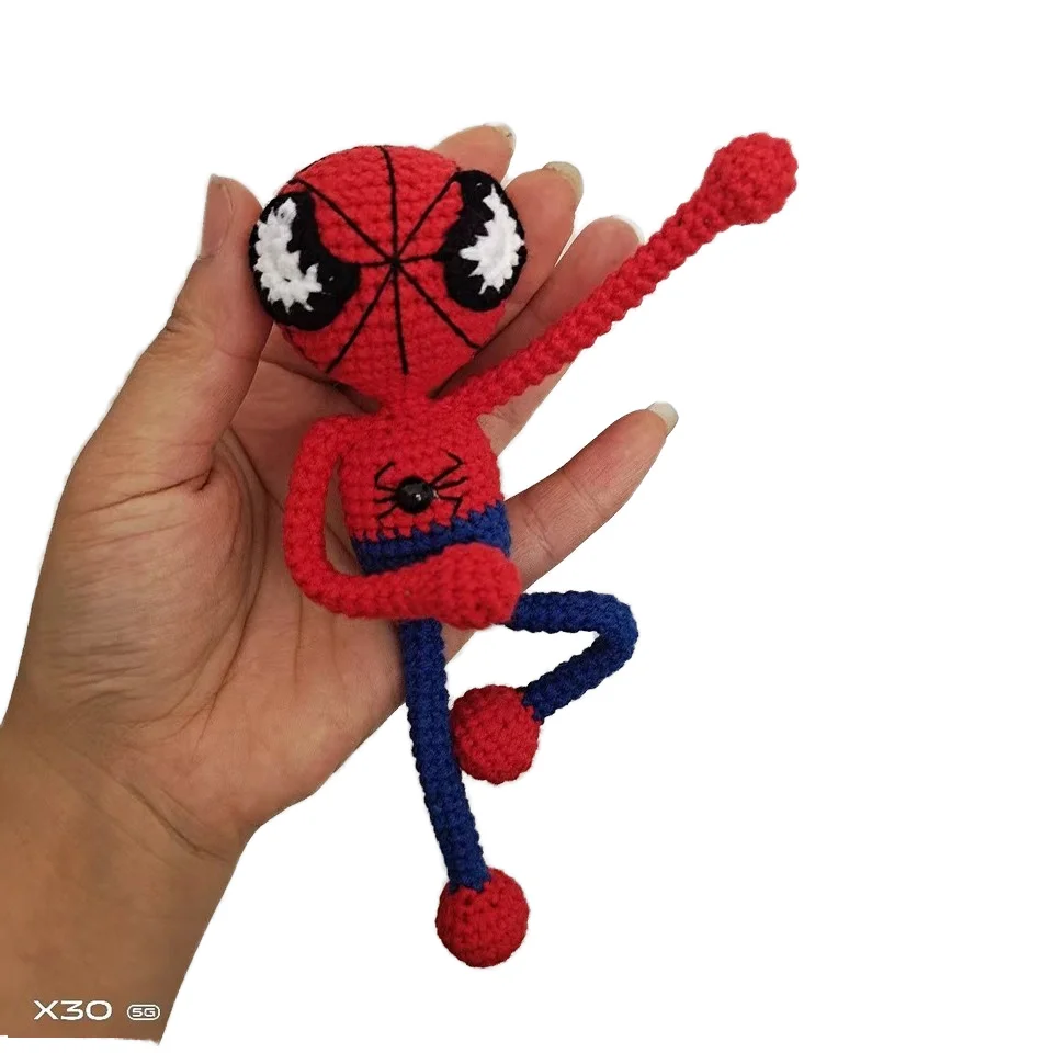 Handmade crochet knitting Cute Cartoon Yarn Keychain Pendant DIY Artificial Style animal dolls for Gift Giving