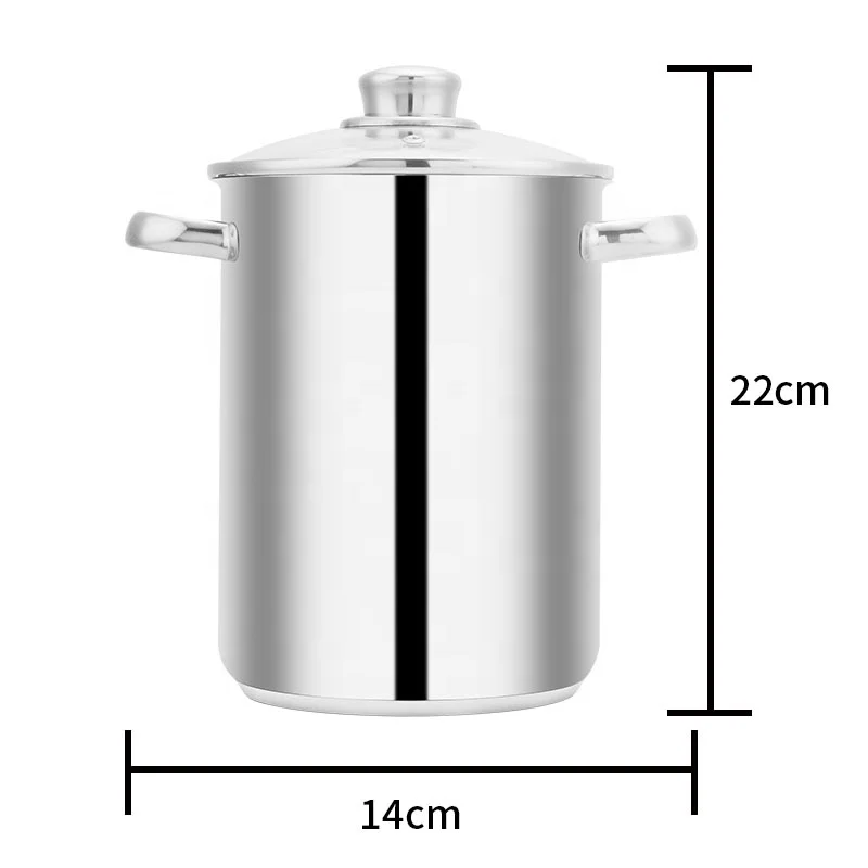 AAA Manufacturer Cookware Pasta Noodle Vegetable Cooking Induction Stock Pots 304 Stainless Steel Asparagus Pot with Basket