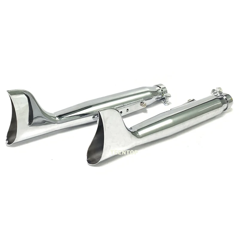 Retro moto exhaust silencer Kove 500F T120 T100  250i Harley883 CB350 CM500 chopper Motorcycle exhaust Fishtail muffler