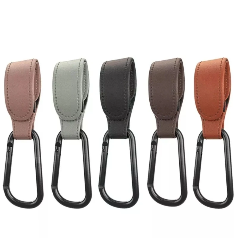 RTS PU Leather Stroller Hooks Hanger Portable Baby Car Seats Plastic Hook Pram Hooks Baby Accessories