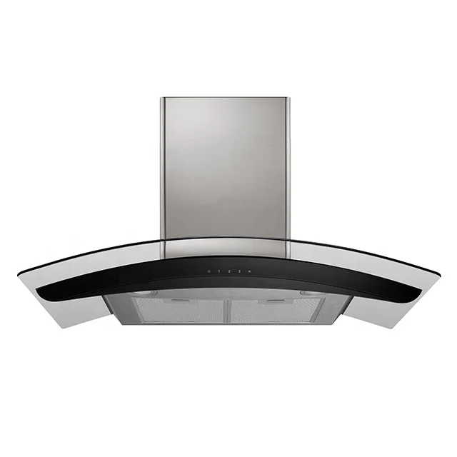 Стеклянная самоочищающаяся кухонная вытяжка