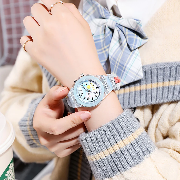 Милые Мультяшные наручные часы с подсветкой материалы для детей лучшие подарки детские цифровые