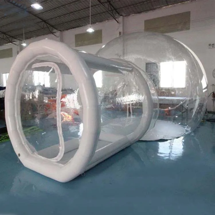 Portable Outdoor Durable Transparent Inflatable Bubble Tent Inflatable Bubble Camping Tent House With Tunnel