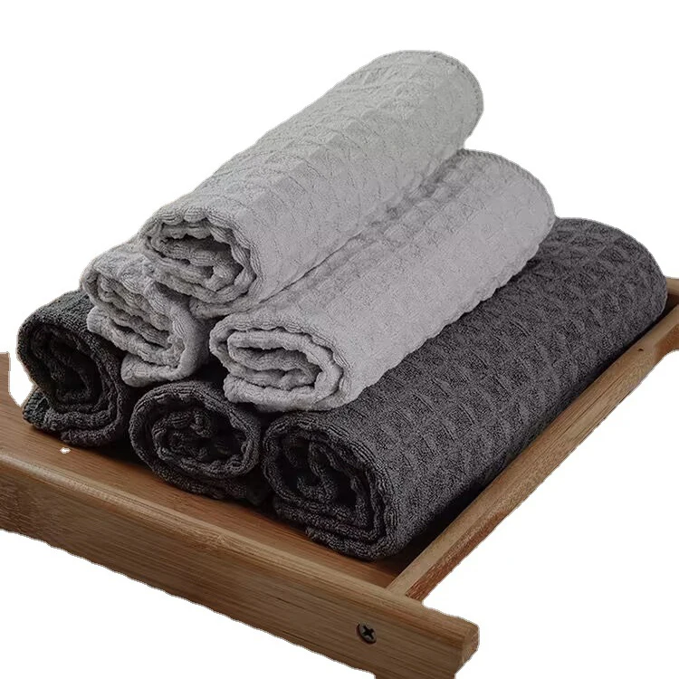 DS2619 Microfiber Cleaning Cloth Kitchen Dish Cloths Rags Quick Drying Towel Lint Free Bath Towel Waffle Weave Microfiber T