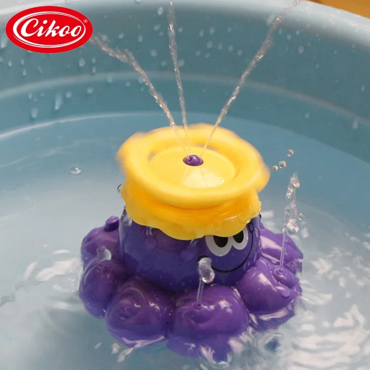 Eco friendly Cikoo 2019 New Products Baby Bath Water Toys Electric Spray Octopus Toy