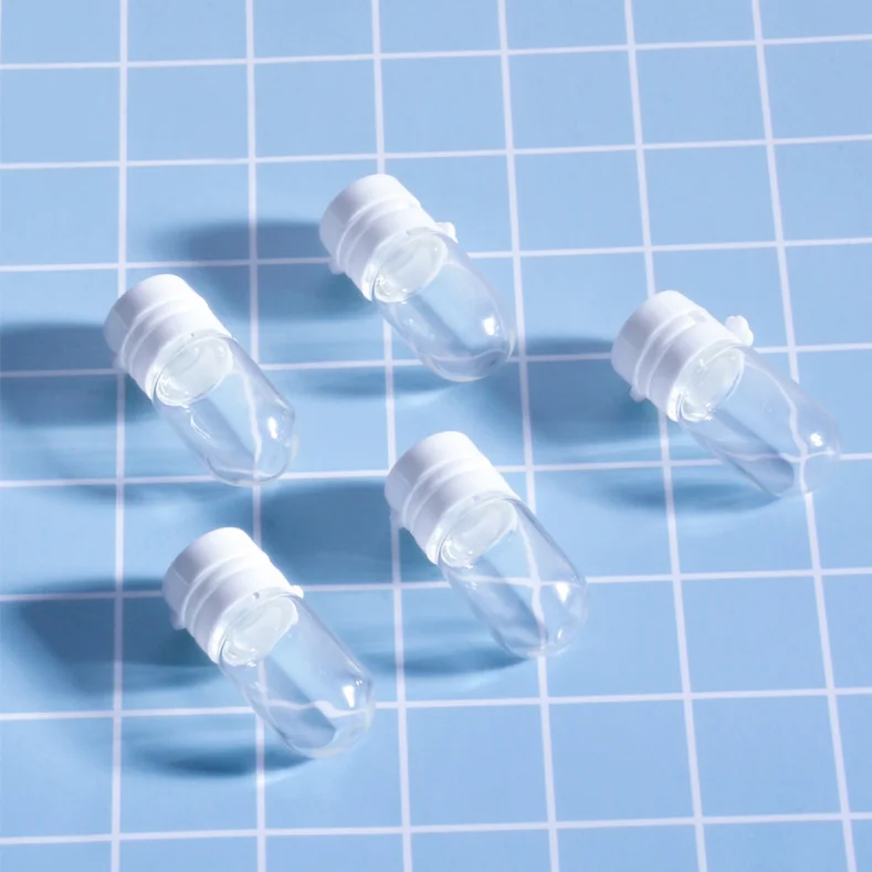 
New Design 1.5ml 2ml 3ml 5ml glass lamp bottle mini serum sample bottles cosmetic test container sealed with easy-pulling lid 