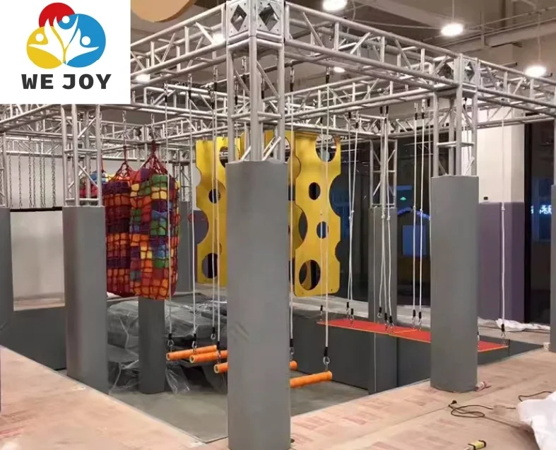 Customized modern other indoor playground american ninja warrior obstacle course kit gym truss for kids adult