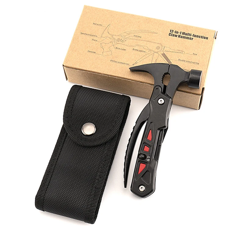 Factory wholesale multi-functional tools Blue custom logo Outdoor camping portable claw hammer