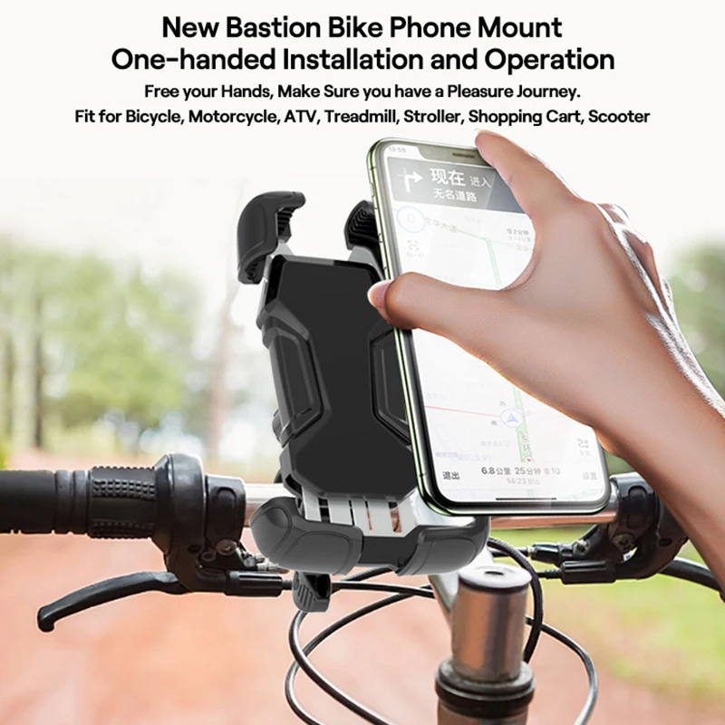 
Bike Phone Holder 360 Adjustable Angles Aluminum Silicone Bicycle Phone Mount Holder Motorcycle Cell Phone Bracket 