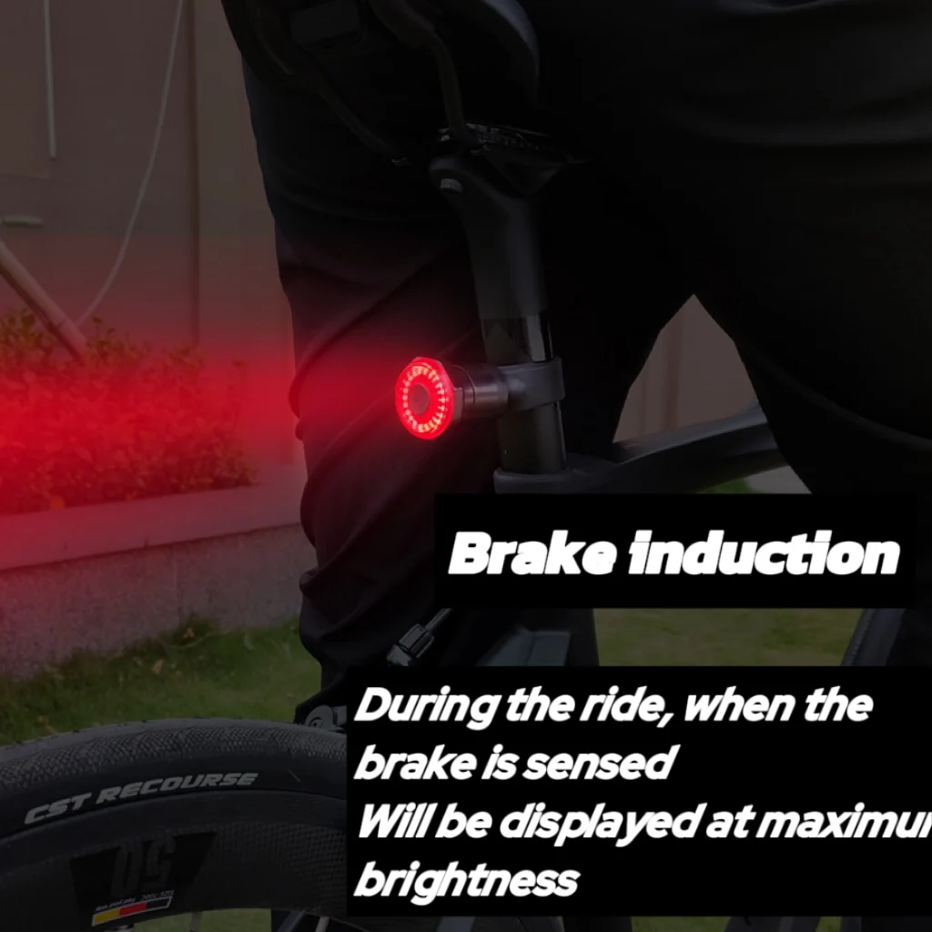 Bike Tail Light MTB Road Bike Night Cycling Rear Light Smart Brake Sensor Warning Light Waterproof Bicycle Accessories