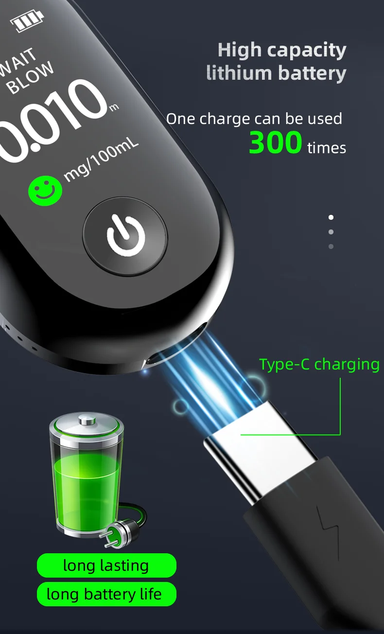 2022 Factory Price  Mini   key ring accurate breath alcohol tester