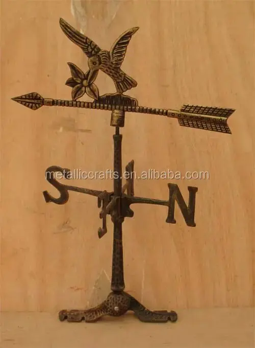 Cast aluminium Decorative Garden Ornaments  Weather vane  Outdoor Wind Direction Indicator Garden Farm rooster wind wheel