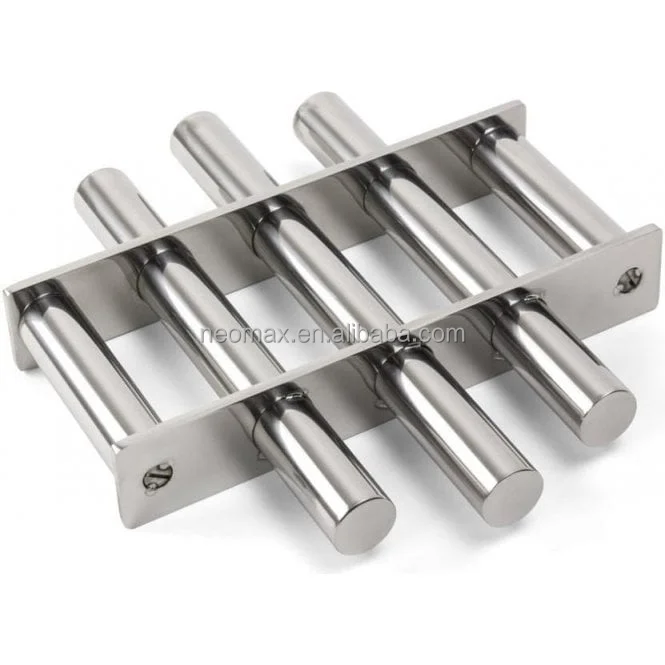 Customized 1000 Gauss 12000 Gauss Magnetic Grates Filters Strong Neodymium Magnetic Rod