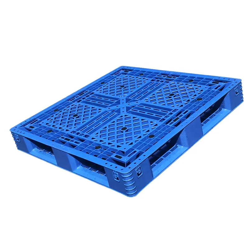 Пластиковые паллеты по низкой цене от производителя, вилочный погрузчик HDPE, синяя сетка для поддонов, склад, Грузовой Поддон